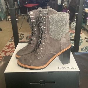 Nine West suede gray boots